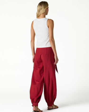 PANTALON BOMBACHO LAZADA ROJO