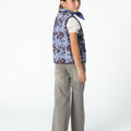 VINTAGE PRINT ANILINE BLUE VEST