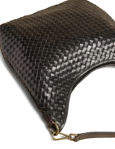 BRAIDED BLACK BAG