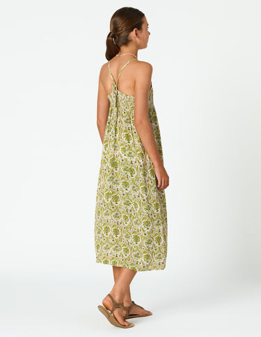 GARDEN PINK PRINT STRAP DRESS
