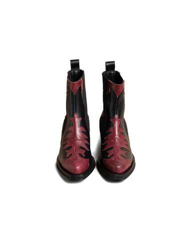 CONTRAST ANKLE BOOT