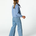 BLUE DENIM POCKET TROUSERS