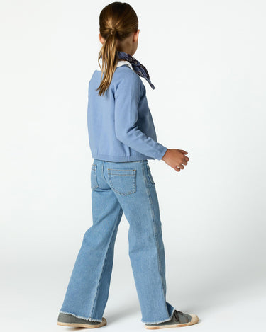 BLUE DENIM POCKET TROUSERS