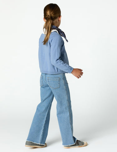 BLUE DENIM POCKET TROUSERS