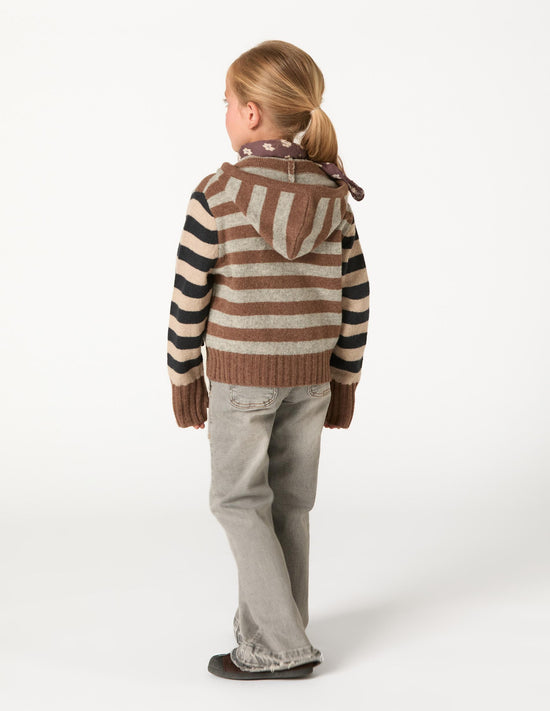 CHAQUETA PUNTO RAYA BROWN