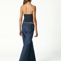 BLUE WAISTBAND DRAWSTRING TROUSERS