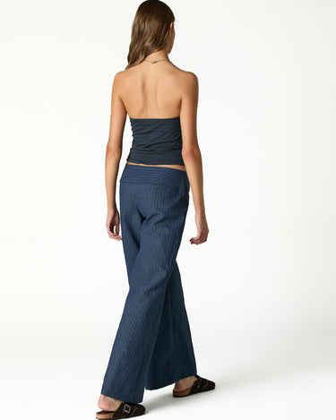 BLUE WAISTBAND DRAWSTRING TROUSERS