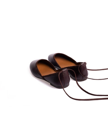 BURGUNDY STRAP BALLET FLAT