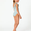 SWIMSUIT WITH TOILE POND RUFFLE