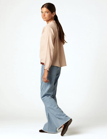 BLUE DENIM POCKET TROUSERS