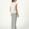 WHITE LACE V-NECK BLOUSE
