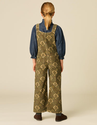 BROWN PRINTED DUNGAREES