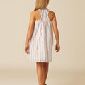 MULTI-COLOURED LUREX STRIPE DRESS