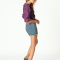 SHORT JEANS STUDDED BLUE YOKE