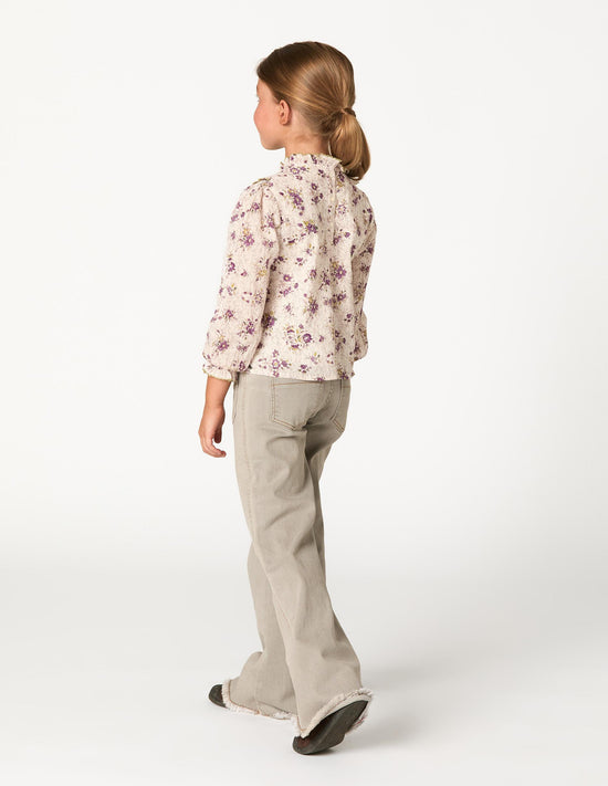 CAMISA CANESU MANGA VOLANTE BOUQUET PLUM