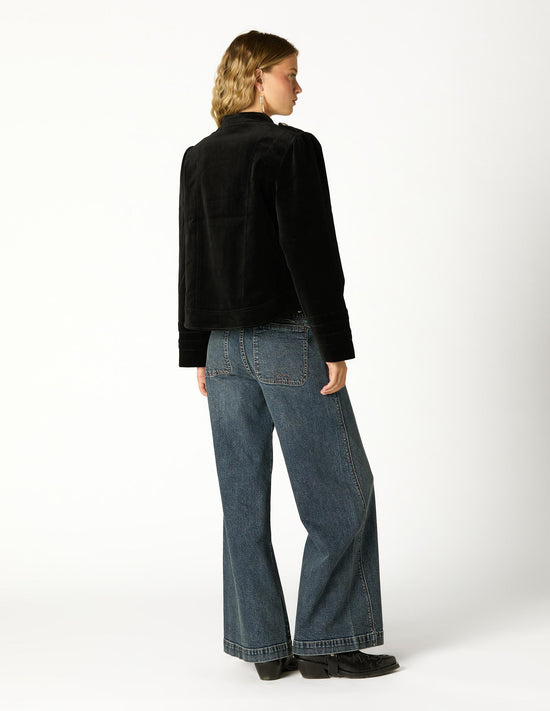 CHAQUETA TERCIOPELO DOBLE BOTÓN BLACK