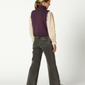 CHALECO CUELLO VUELTO PLUM
