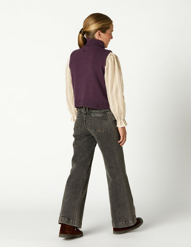 CHALECO CUELLO VUELTO PLUM