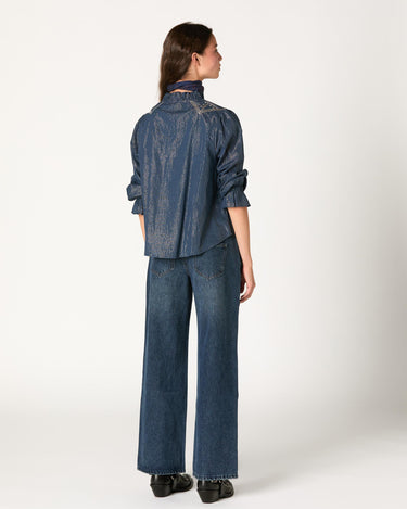 MIDNIGHT STUDDED V-NECK SHIRT