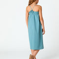 EMBROIDERED POND STRAPPY DRESS