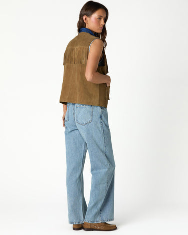 FRINGED SUEDE WAISTCOAT