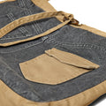 ANTHRACITE DENIM BAG WITH CONTRAST STRAP