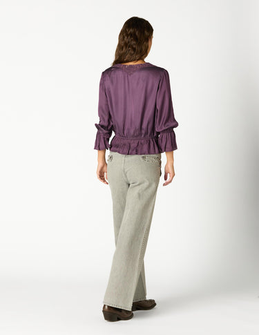 CAMISA ABULLONADA LACE PLUM