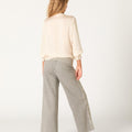 ECRU LACE AND DRAWSTRING SHIRT