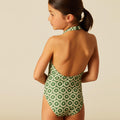 TRAJE BAÑO FLOR VERDE
