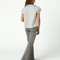 ECRU STRIPED SHIRT STITCHING