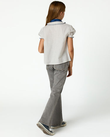ECRU STRIPED SHIRT STITCHING