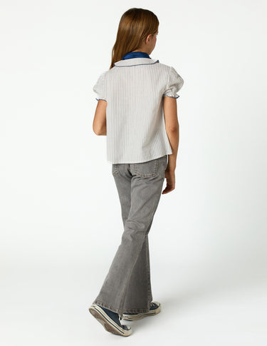 CAMISA RAYA ECRU STITCHING