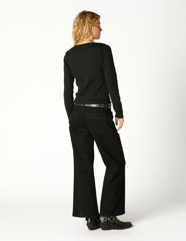 CAMISETA FRUNCE POINTELLE BLACK