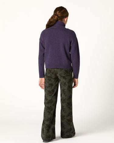 CURRY FLORAL CORDUROY PANTS