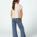 BLUE TROUSERS WITH POCKET DETAIL