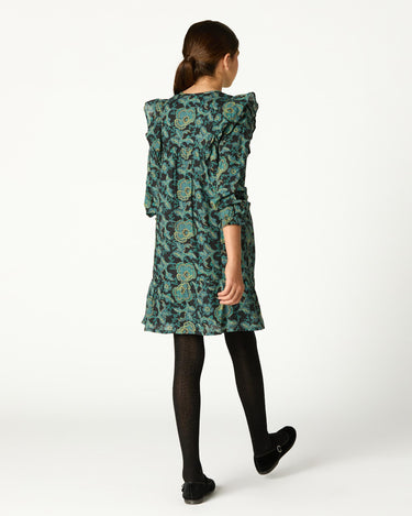 VESTIDO MANGA VOLANTE WILD BLUE