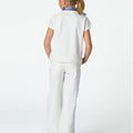 White denim pocket trousers