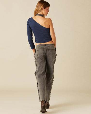 BLUE ASYMMETRIC T-SHIRT