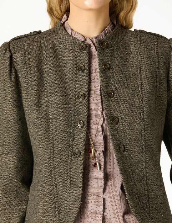 BLAZER MAO ESPIGA GRIS