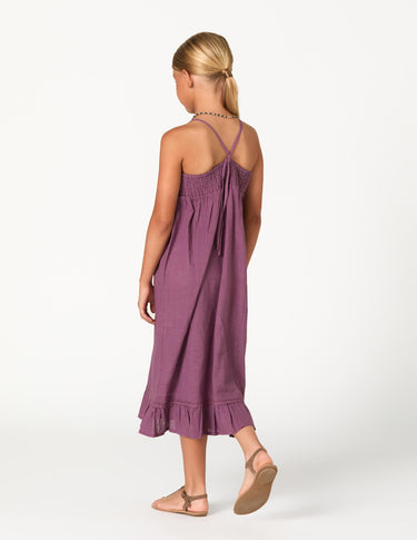 EMBROIDERED DRESS FLOWER FEATHER