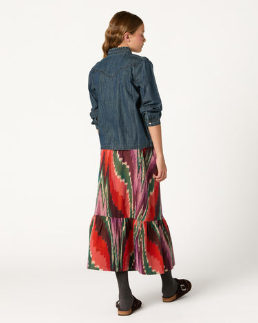 CAMISA DENIM TACHAS DARK BLUE