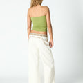 ASYMMETRIC RUCHED PICKLE T-SHIRT