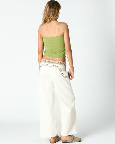 ASYMMETRIC RUCHED PICKLE T-SHIRT