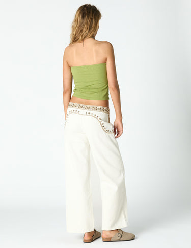 ASYMMETRIC RUCHED PICKLE T-SHIRT