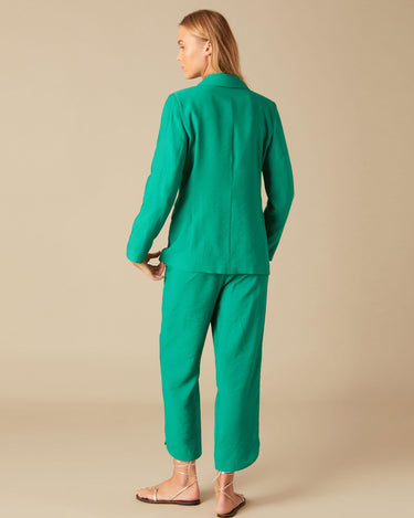 PANTS WITH SIDE SLIT GREEN