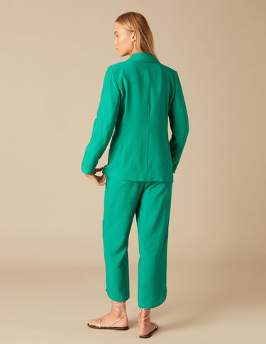 PANTS WITH SIDE SLIT GREEN