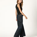 BLUE CORDUROY BUCKLE PANTS