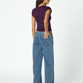 TROUSERS POCKETS STITCHING STRIPES BLUE