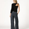 BLUE CORDUROY ROUND POCKET TROUSERS