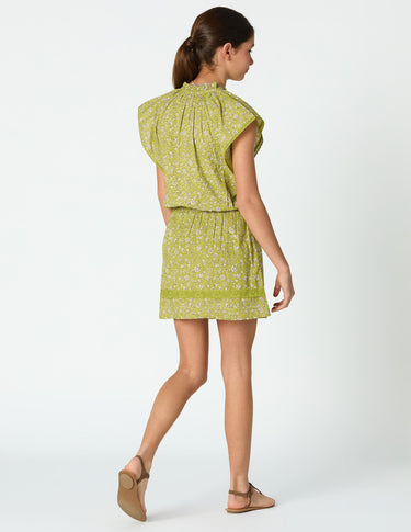 ALGAE TOILE PRINT DRESS